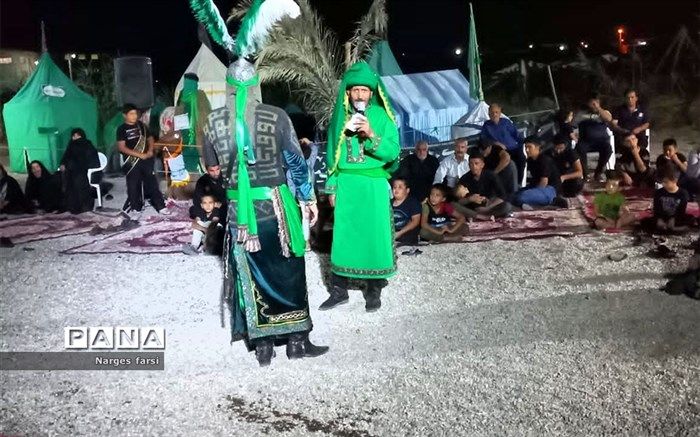 تعزیه خوانی در نمایشگاه غنچه‌های خونین روستای باقرآباد قم