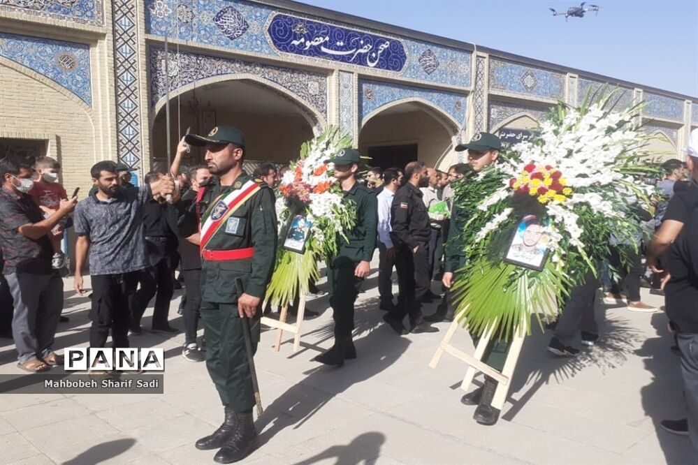 تشییع پیکر مطهر دو شهید امنیت در شیراز