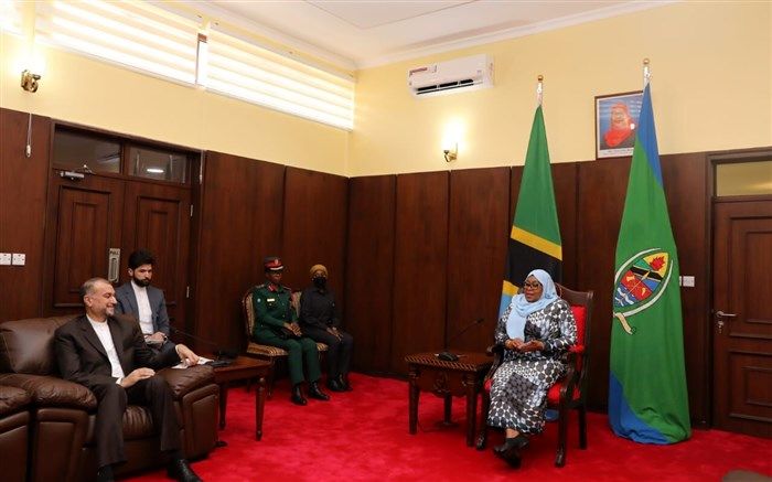 دیدار امیرعبداللهیان با رئیس‌جمهوری تانزانیا