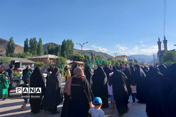 حرکت نمادین ورود اسرای مظلوم کربلا به شهر شام