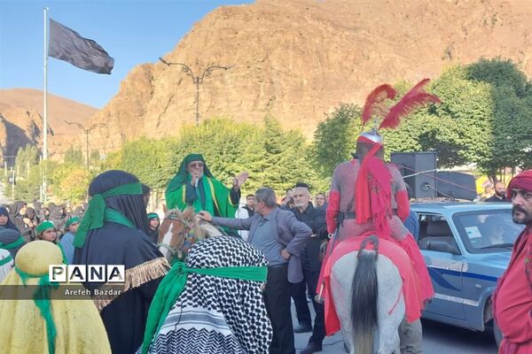 حرکت نمادین ورود اسرای مظلوم کربلا به شهر شام
