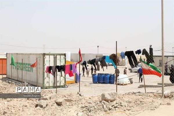 بازدید مدیر سازمان دانش‌آموزی خوزستان از موکب اربعینی آموزش و پرورش استان در پایانه مرزی شلمچه