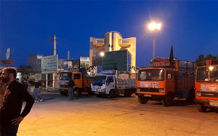 بدرقه کاروان اقلام موکب امیر علقمه در شهرستان جعفرآباد