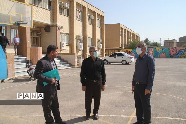 بازدید نمایندگان اداره‌کل آموزش و پرورش خوزستان از پروژه مهر مدارس شهرستان بهبهان