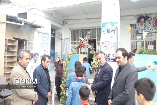 نواختن زنگ مانور بازگشایی مدارس شهرستان محمودآباد همزمان با سراسر استان مازندران