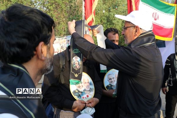 موکب فرزندان حاج‌قاسم در مسیر نجف به کربلا