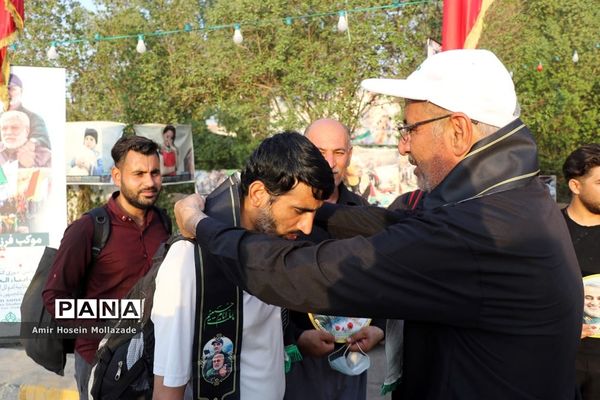 موکب فرزندان حاج‌قاسم در مسیر نجف به کربلا