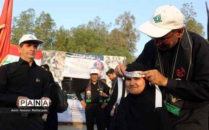 دانش‌آموزان خانواده بزرگ جهان اسلام در موکب فرزندان حاج‌قاسم/فیلم