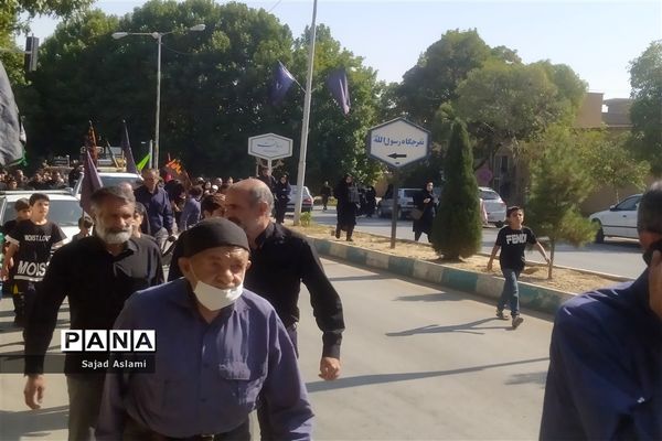 راهپیمایی جاماندگان اربعین حسینی در شهرستان اقلید استان فارس