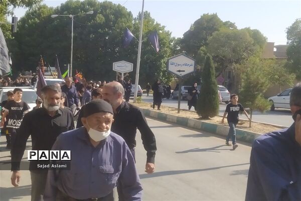 راهپیمایی جاماندگان اربعین حسینی در شهرستان اقلید استان فارس