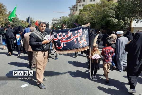 پیاده‌روی اربعین حسینی در جوار حرم مطهر رضوی