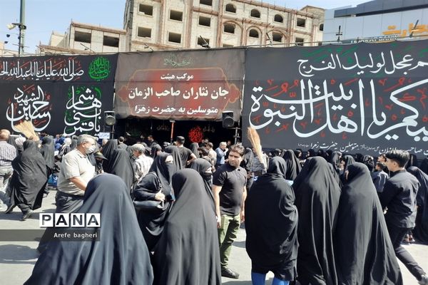 پیاده‌روی اربعین حسینی در جوار حرم مطهر رضوی