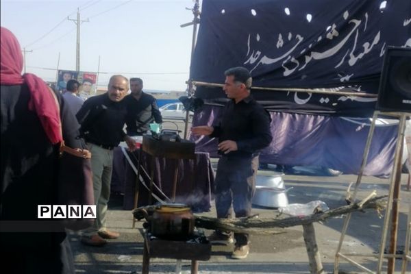 پیاده‌روی جاماندگان اربعین حسینی در شهرستان خرامه استان فارس