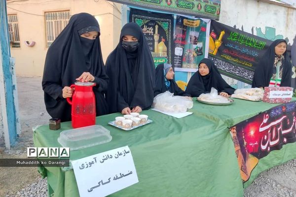 موکب سازمان دانش‌آموزی در پیاده‌روی جاماندگان اربعین حسینی در کاکی