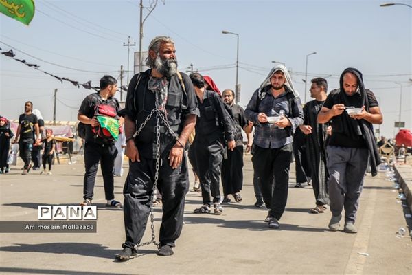 پیاده‌روی عاشقان سیدالشهدا در مسیر کربلا