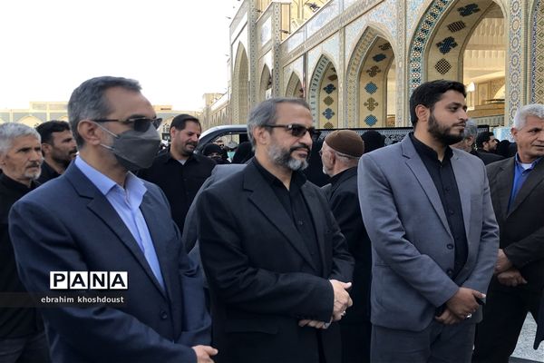 مراسم تشییع پیکر پاک بانوی مومنه مجاهد ملکی درحرم مطهر رضوی