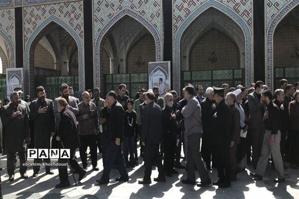 مراسم تشییع پیکر پاک بانوی مومنه مجاهد ملکی درحرم مطهر رضوی
