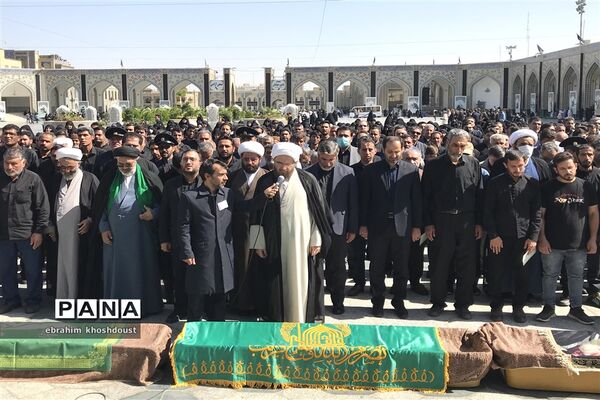 مراسم تشییع پیکر پاک بانوی مومنه مجاهد ملکی درحرم مطهر رضوی