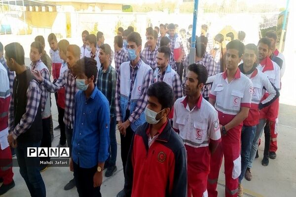 بیست و چهارمین مانور سراسری زلزله و ایمنی مدارس در شهرستان تنگستان اهرم