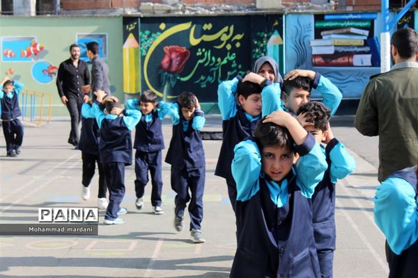 مانور سراسری زلزله در ساری