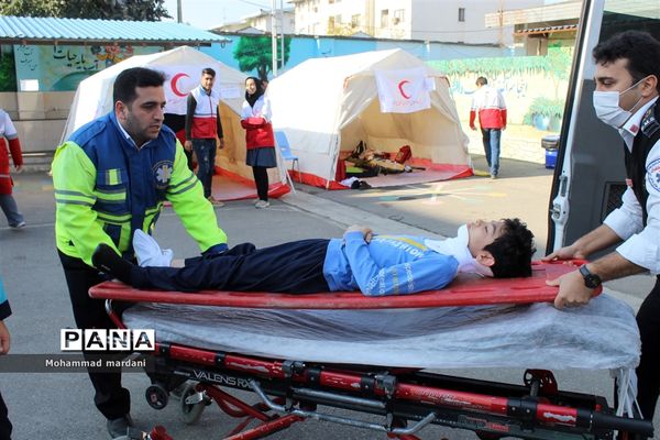 مانور سراسری زلزله در ساری