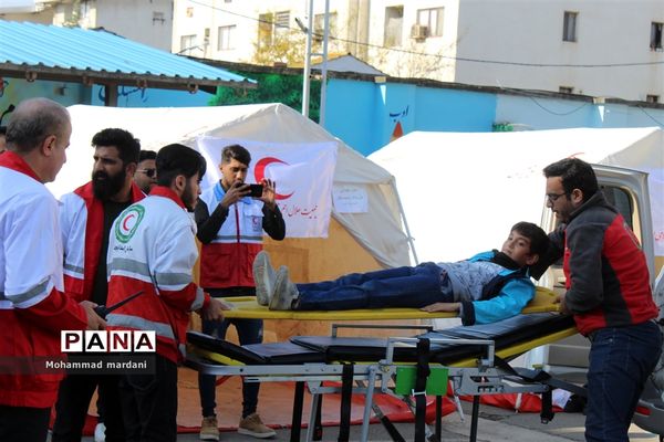 مانور سراسری زلزله در ساری