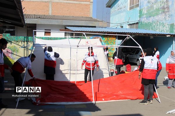 مانور سراسری زلزله در ساری