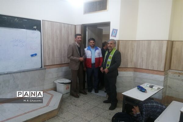 بیست و چهارمین مانور سراسری زلزله و ایمنی مدارس در ناحیه چهار آموزش و پرورش قم