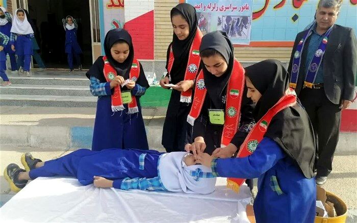 برگزاری مانور زلزله و ایمنی در مدارس عشایری خوزستان