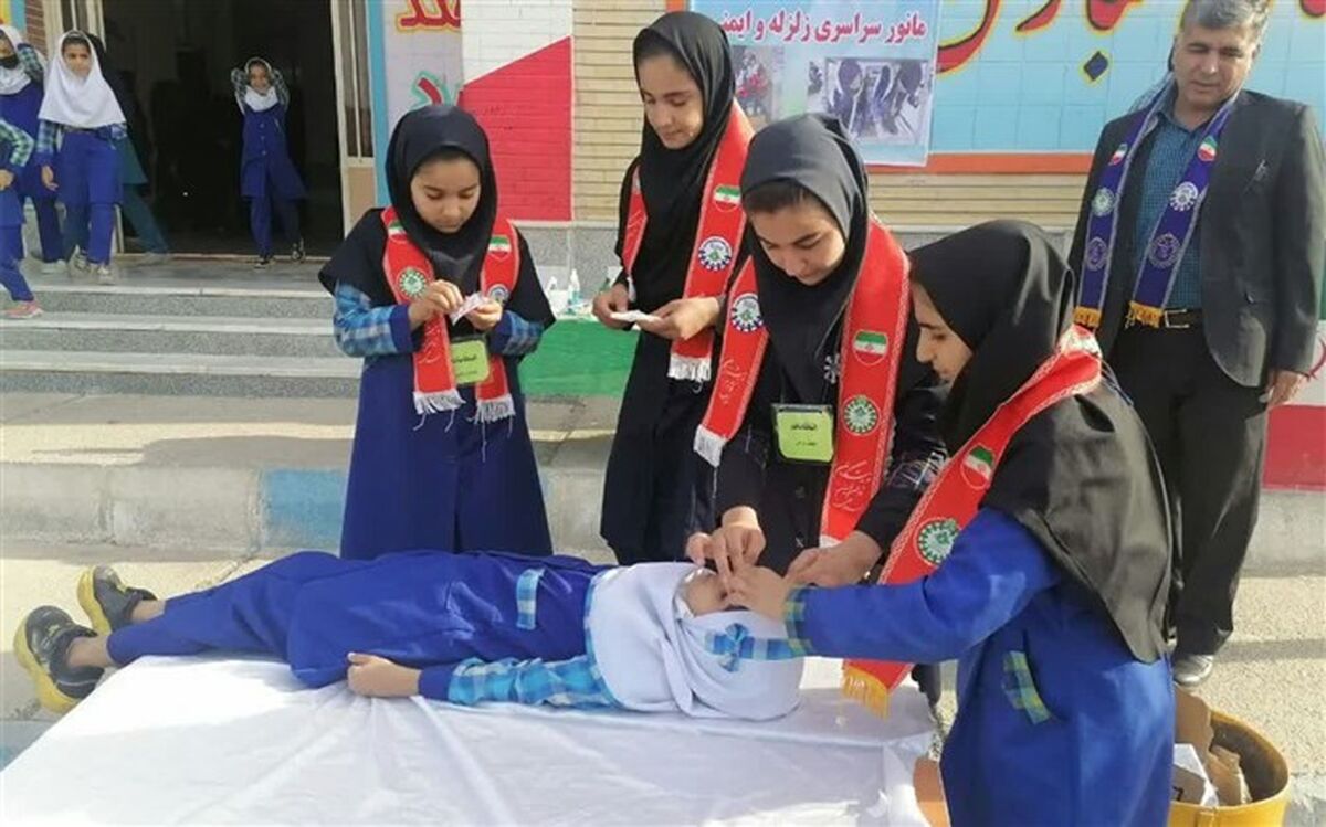 برگزاری مانور زلزله و ایمنی در مدارس عشایری خوزستان