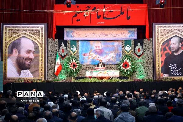 مراسم وداع با شهید مدافع امنیت سید احمد صالحی در ساری