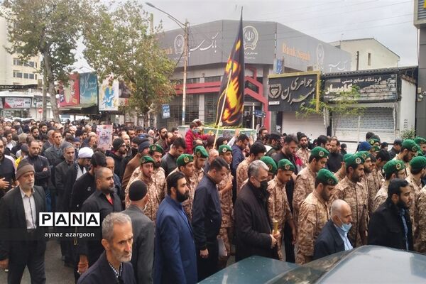 تشییع پیکر شهید امنیت در قائمشهر