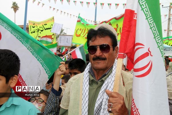 برگزاری اجتماع چند هزار نفری دانش‌آموزان و اقشار مختلف مردم شهرستان بهبهان