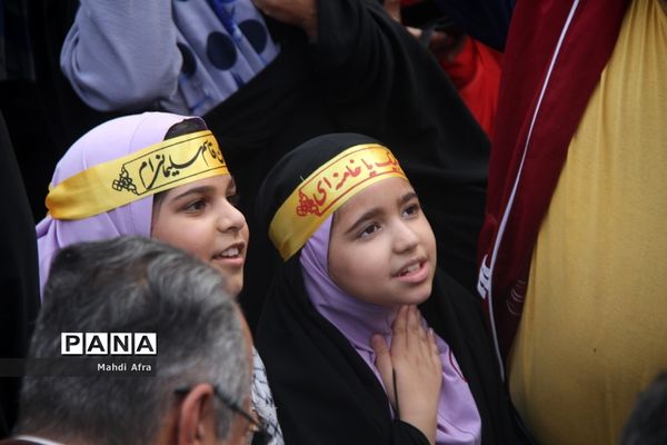 برگزاری اجتماع چند هزار نفری دانش‌آموزان و اقشار مختلف مردم شهرستان بهبهان