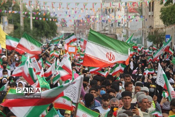 برگزاری اجتماع چند هزار نفری دانش‌آموزان و اقشار مختلف مردم شهرستان بهبهان