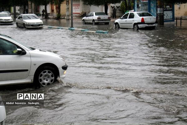 بارش باران و آبگرفتگی معابر در بوشهر