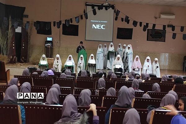 اجرای تئاتر فاطمی و برگزار مراسم شهادت حضرت زهرا(س) در دبستان معارف 6 ناحیه3 شیراز