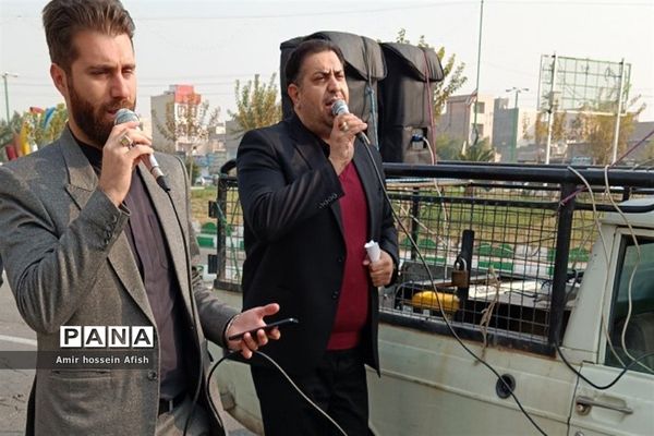 حرکت دسته عزاداری به‌مناسبت شهادت حضرت فاطمه زهرا(س) در شهرستان قرچک