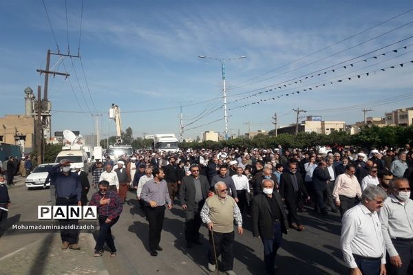 تشییع پیکر یکصدو یازده شهید تفحص شده در اهواز