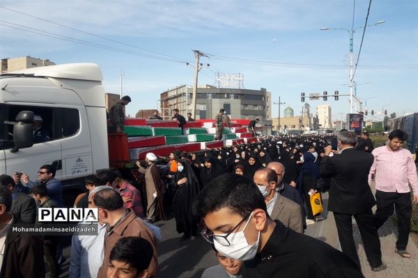 تشییع پیکر یکصدو یازده شهید تفحص شده در اهواز