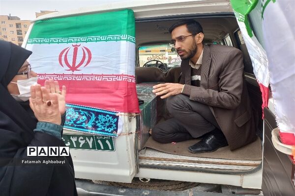 تشییع پیکر شهید گمنام در دبیرستان مرضیه
