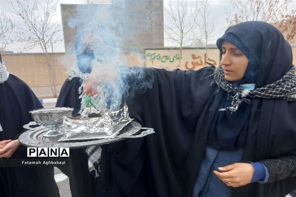 تشییع پیکر شهید گمنام در دبیرستان مرضیه