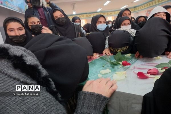 تشییع پیکر شهید گمنام در دبیرستان مرضیه