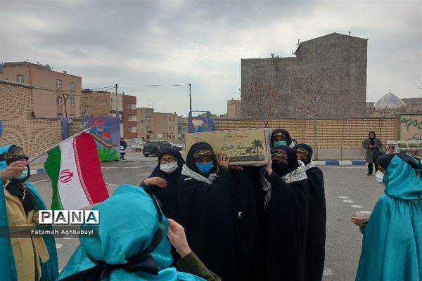 تشییع پیکر شهید گمنام در دبیرستان مرضیه