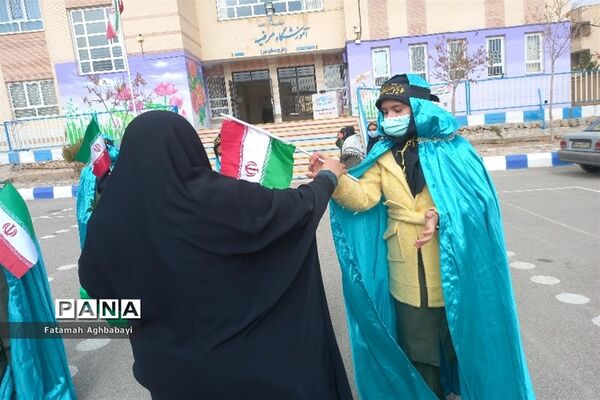 تشییع پیکر شهید گمنام در دبیرستان مرضیه
