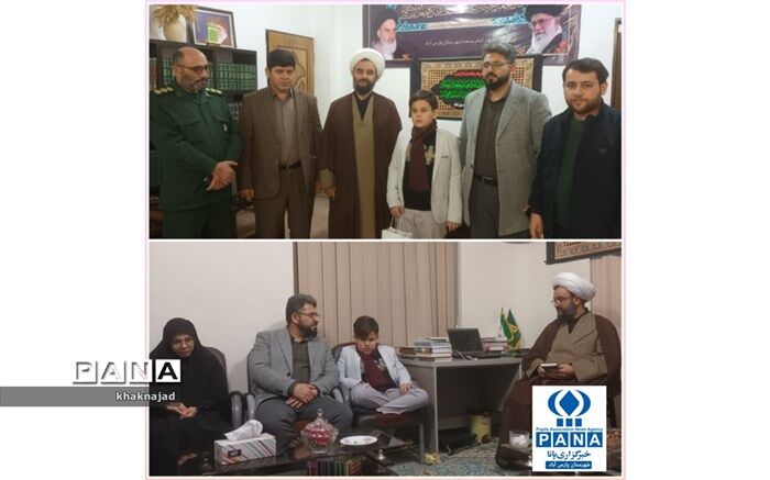 دیدار دانش آموز روشندل حافظ کل قرآن کریم با امام جمعه شهرستان پارس آباد