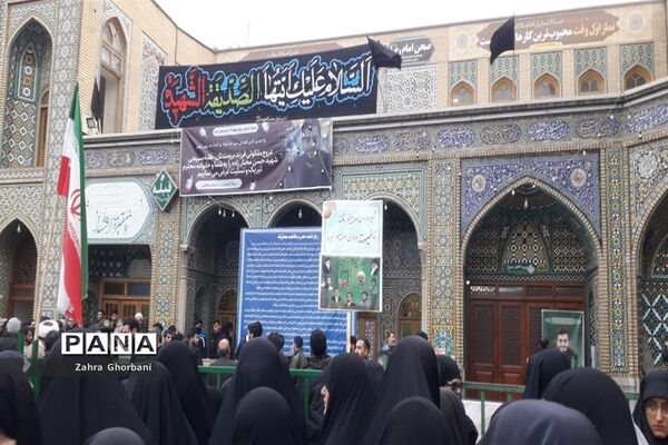مراسم تشییع پیکر طلبه شهید حسن مختارزاده در قم