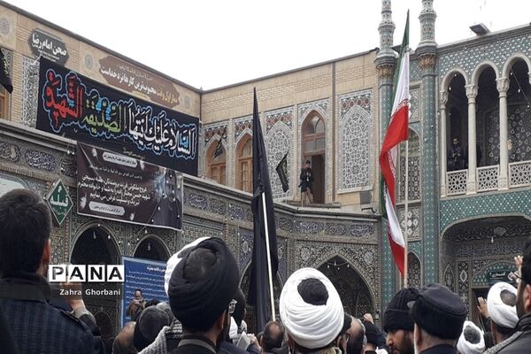 مراسم تشییع پیکر طلبه شهید حسن مختارزاده در قم