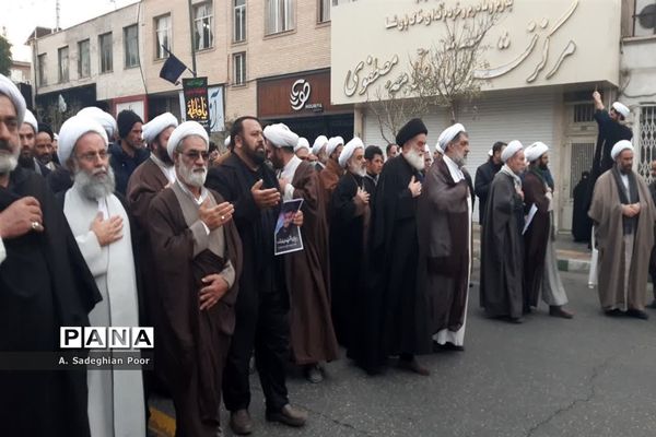 مراسم تشییع پیکر طلبه شهید حسن مختارزاده در قم
