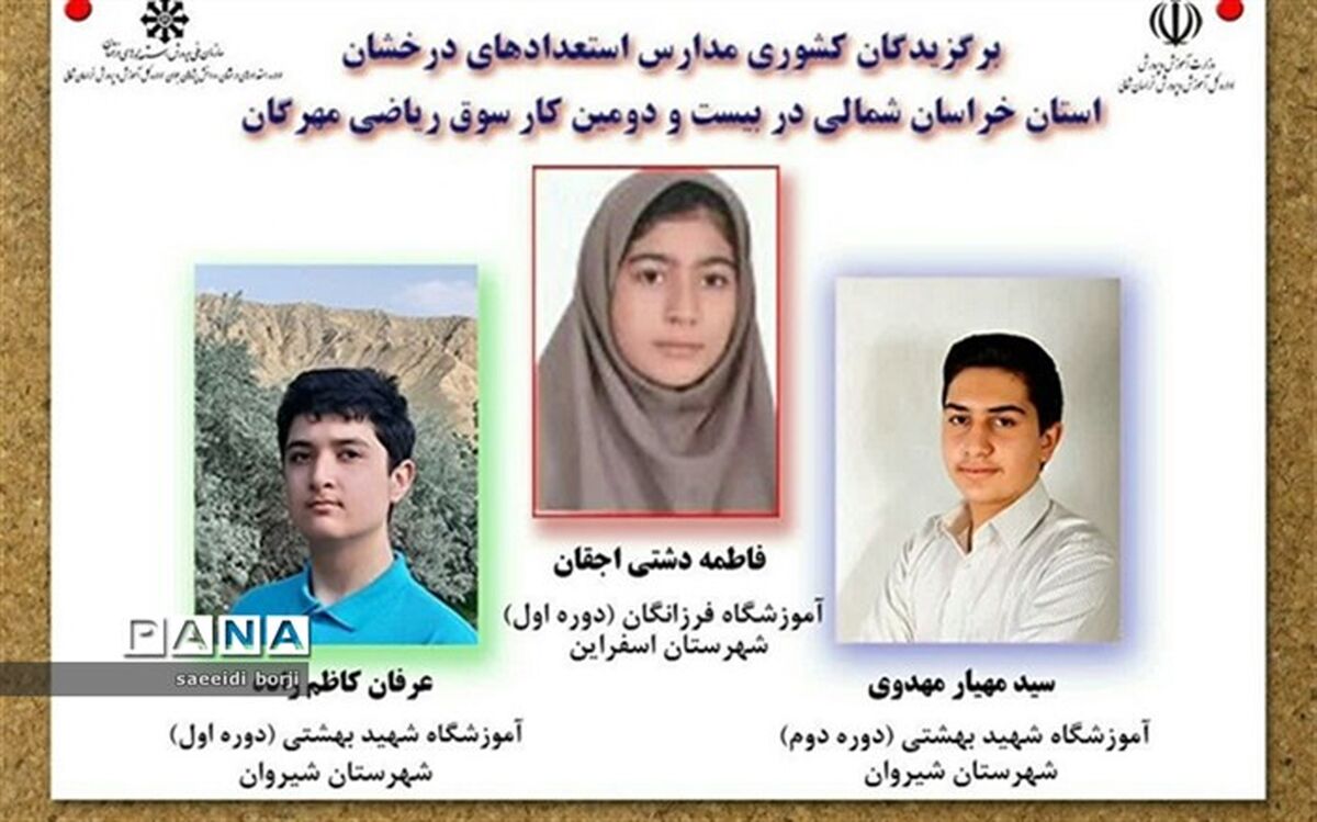دانش آموزان خراسان‌شمالی در کار سوق کشوری ریاضی مهرگان افتخار آفریدند